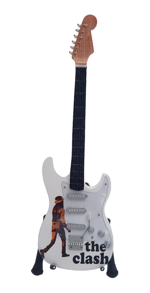 Mini Wooden Guitar Ornament - The Clash - 24 x 7cm