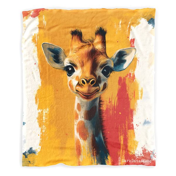 Cute Giraffe Minky Blanket by Wikus Schalkwyka