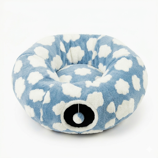 Zugo Cat Tunnel Bed Blue Cloud