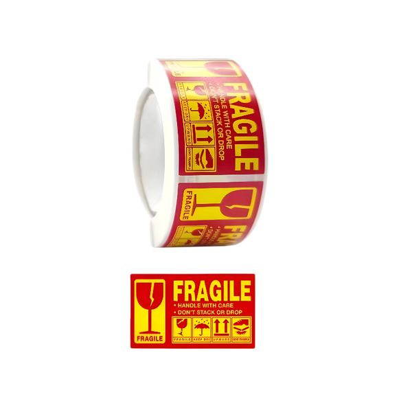 250 Pieces Fragile Warning Labels for Shipping