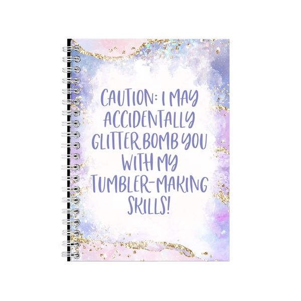 Caution Glitter Bomb You 2 Notebook Crafting Gift Idea A4 Notepad Pad 85