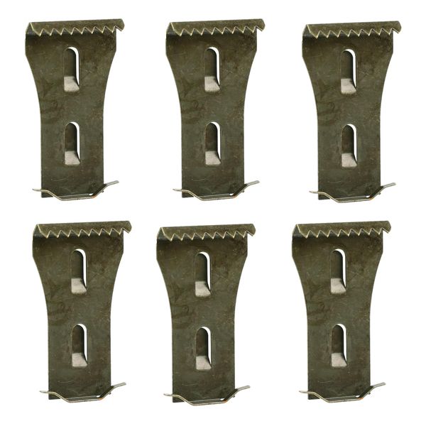 Tool Heavy Duty No-Drill Steel Brick Wall Hanging Hooks Set of 6 - 6.2cm