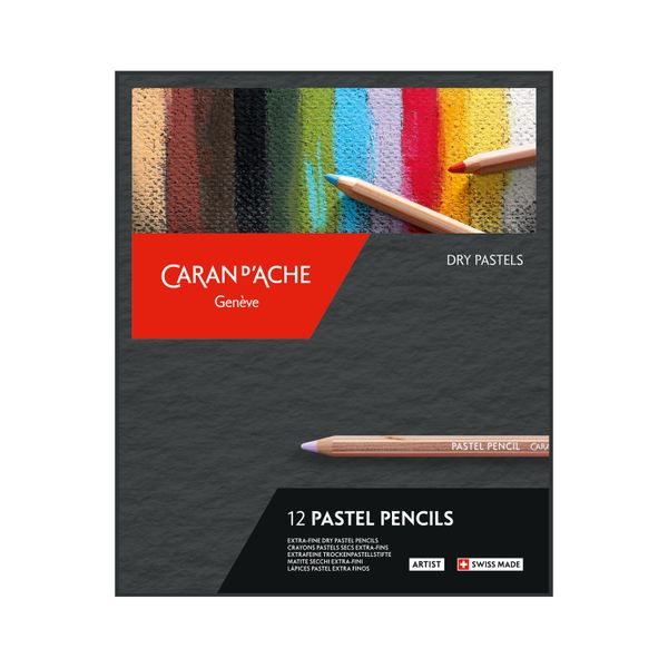 Caran D'Ache Pastel coloured pencils, 12 pencil set