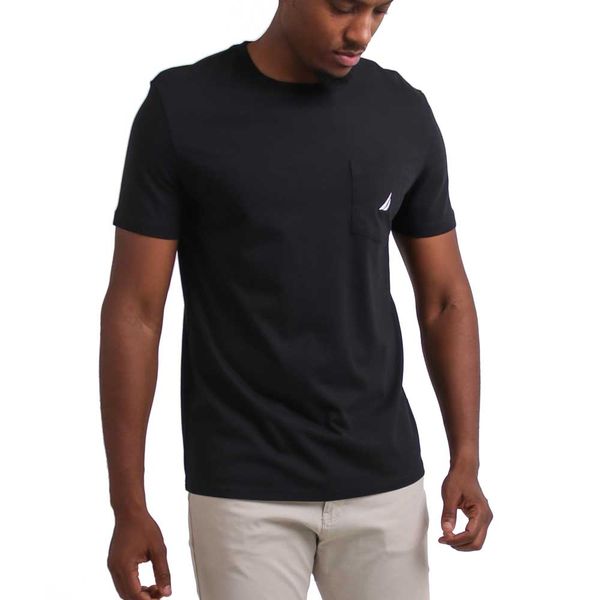 Nautica-V41050 SS Pocket Tee-True Black