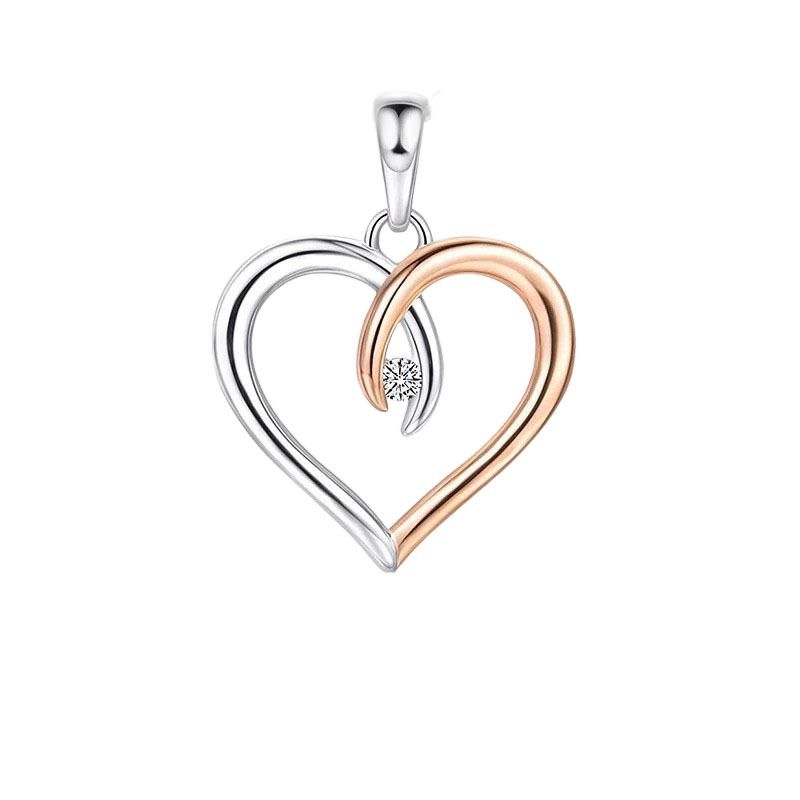 Women Silver 925 Sterling Silver Chains Heart shaped and Pendant Only