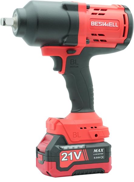 Beswell 1/2" Cordless Impact Wrench Kit 1700Nm 5.0AH Battery with 3 Sockets