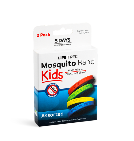 Lifetrek DEET Free Mosquito Repellent Kids Wrist Band Plain 2 Pack