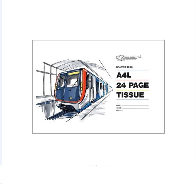 Freedom Stationery 24 Page A4L Drawing Book - Tissue (25 Pack)