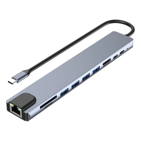 100W USB C Hub 10 in 1 with 4K HDMI USB 3.0 Rj45 SD/TF for Laptop & Macbook Image