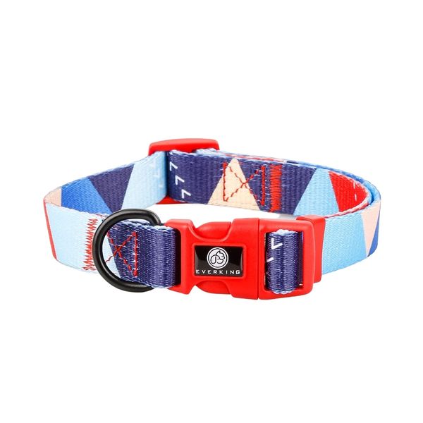 Premium Pop Series Design Dog Collar - Red and Blue