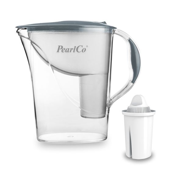 PearlCo Water Filter Jug Standard CLASSIC - 2,4 Litre - Grey