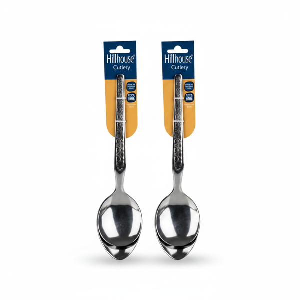Hillhouse 2 Piece Serving Spoons Set - Durable Kitchen Cutlery - 2 Pack