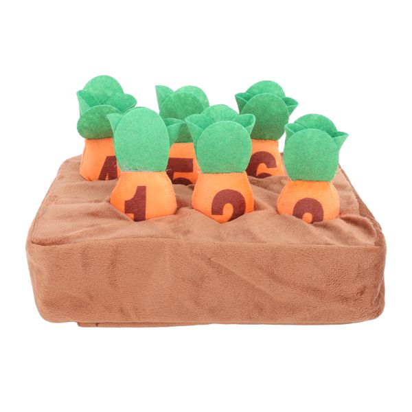 Squeaky Carrot Enrichment Dog Toy Chewable Interactive Carrot Dog Toy