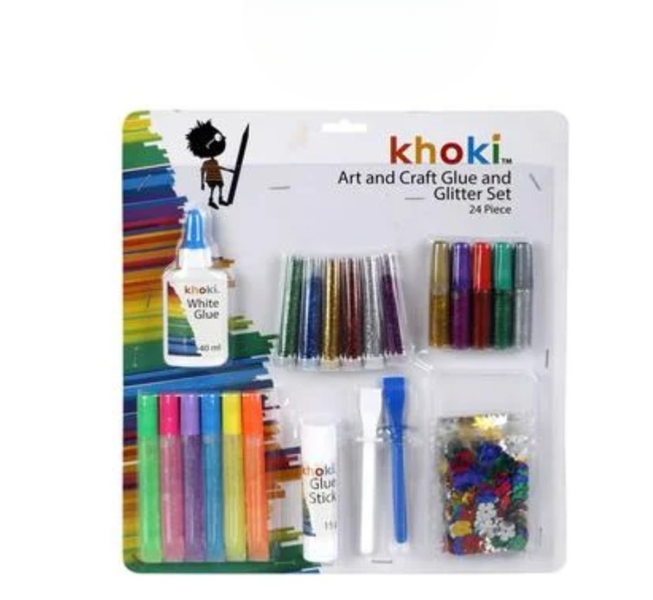 24-Color Glitter Art Set - Sparkling Supplies for DIY Crafts