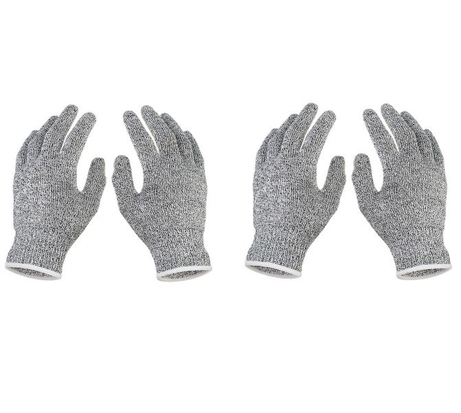 Anti-Cut Gloves Safety Kitchen Cut Proof Stab Resistant Mesh Gloves - 2 Pack