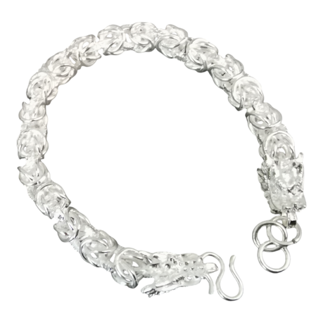 Bracelet For Men - Azov Men's Dragon Bracelet - 925 Sterling Silver Chains Image