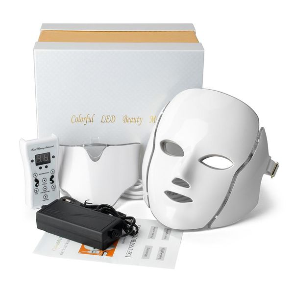 7 Color LED Photon Skin Rejuvenating Facial Neck Mask Beauty Therapy Device