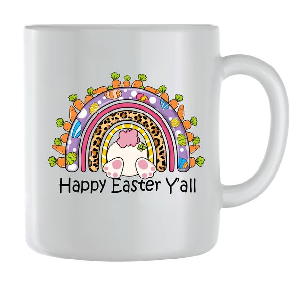 Yall Coffee Mugs for Men Women with Trendy Easter Graphic Cups Present 081