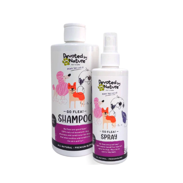 Devoted By Nature - Go Flea Treatment Combo: Go Flea! Shampoo + Spray