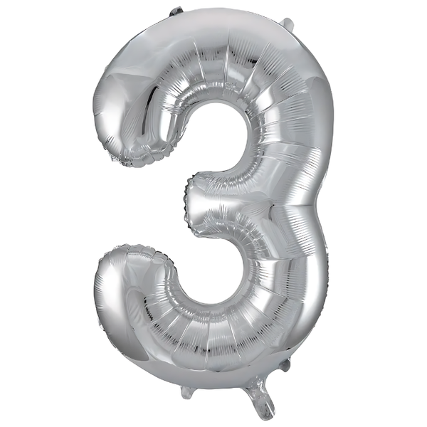 Silver Foil Balloon 32inch - No 3