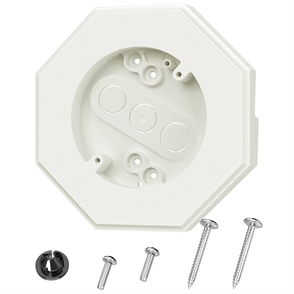 Octagon Siding Mounting Kit, 8141 Vertical Siding Lamps White