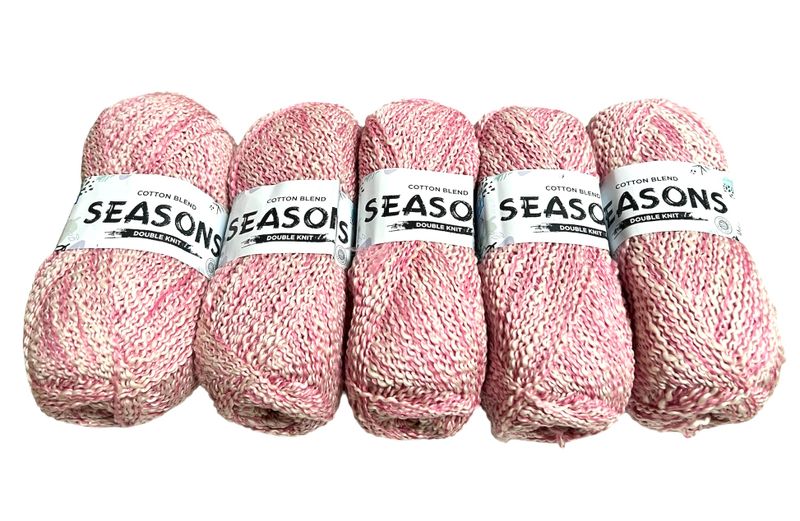 Seasons DK Cotton and Acrylic Blend Yarn (5 x 100g)