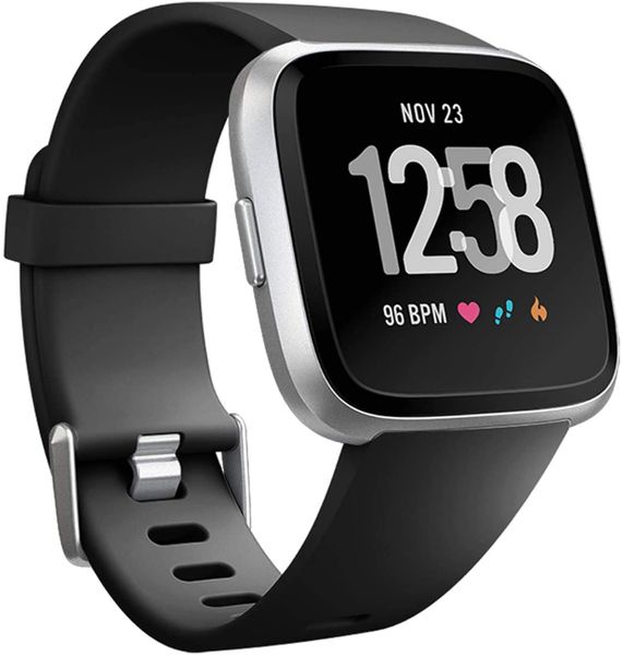 Silicone Replacement Strap Compatible with Fitbit Versa/2 - Black