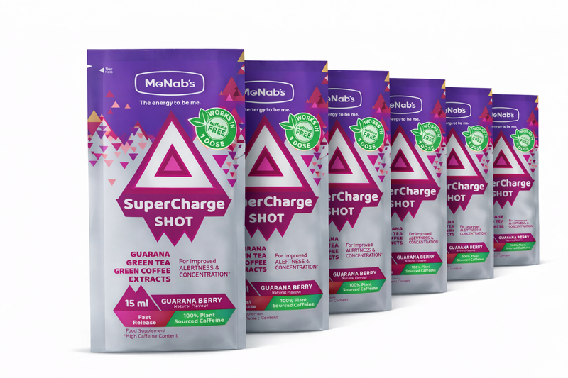 6 Pack | Energy Shot | Guarana, Caffeine | Berry | 15ml | McNab's