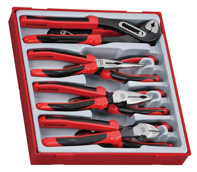 TengTools - Plier Set with TPR Grip, 8 Piece - TTD441-T