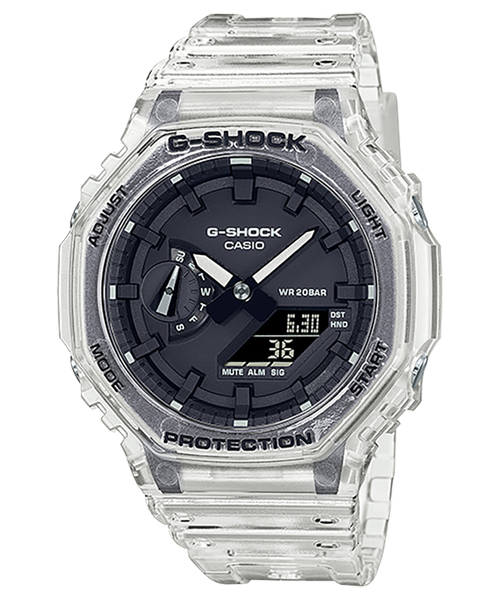 G-Shock Mens 200m Skeleton Standard - GA-2100SKE-7ADR