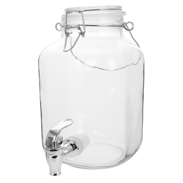 Multi-Purpose Large Glass Brewing &amp; Storage Jar - Airtight Design