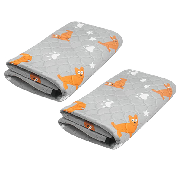 2 Reusable Washable Guinea Pig Pee Pads Bedding Puppy Light Grey