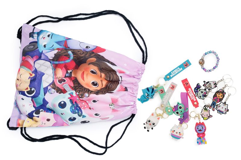 Gabby's Dollhouse Key Ring Character Bag Set
