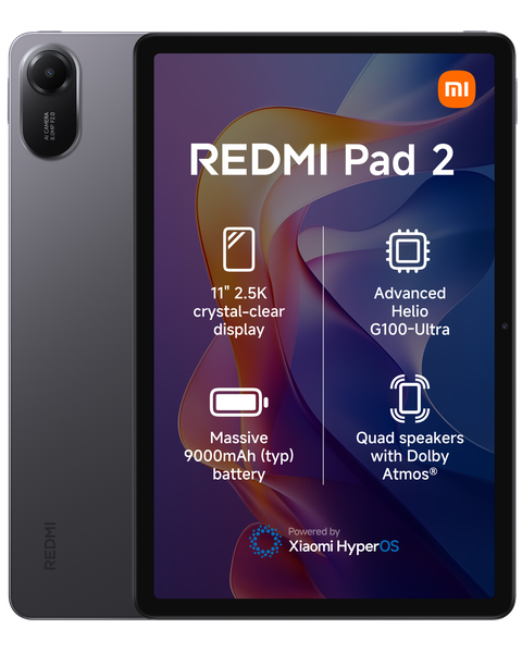 Xiaomi Redmi Pad 2 11" Wi-Fi Only Tablet - Graphite Grey (4GB RAM + 128GB)