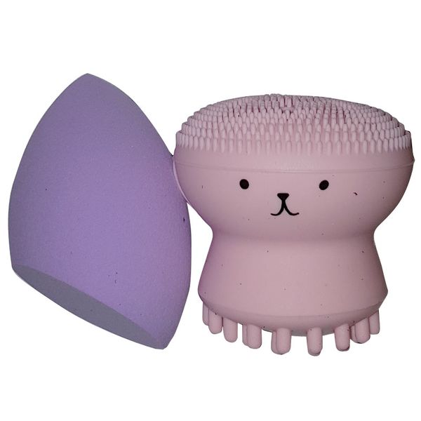 Make-Up sponge &amp; Face Exfoliation Tool - Purple