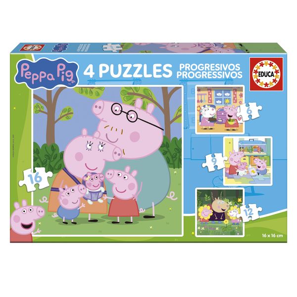 Educa Multi 4 Progressive Puzzles - Peppa Pig (6,9,12,16 pieces)