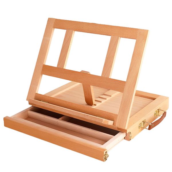 Adjustable Desktop Easel with Storage Drawer for Painting and Display
