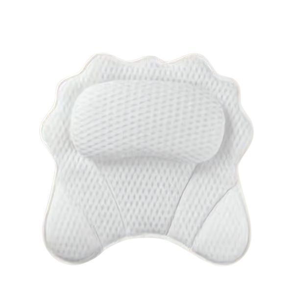 Luxury Ergonomic Bath Pillow-6 Suction Cup Head,Neck &amp; Back Support for Tub