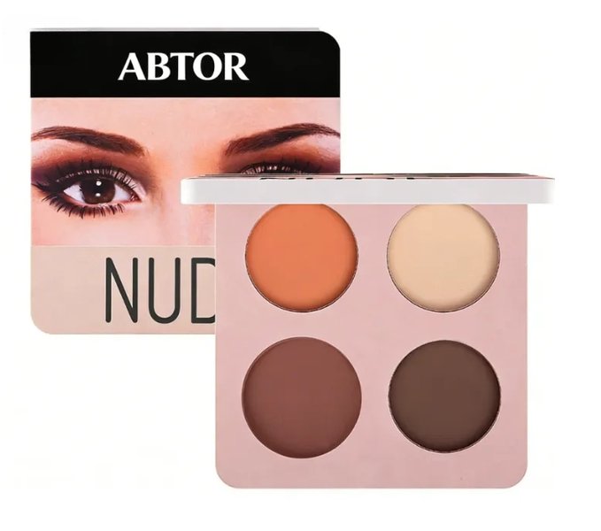 ABTOR Mini 4-Colour Eyeshadow Palette - Matte Finish, Portable
