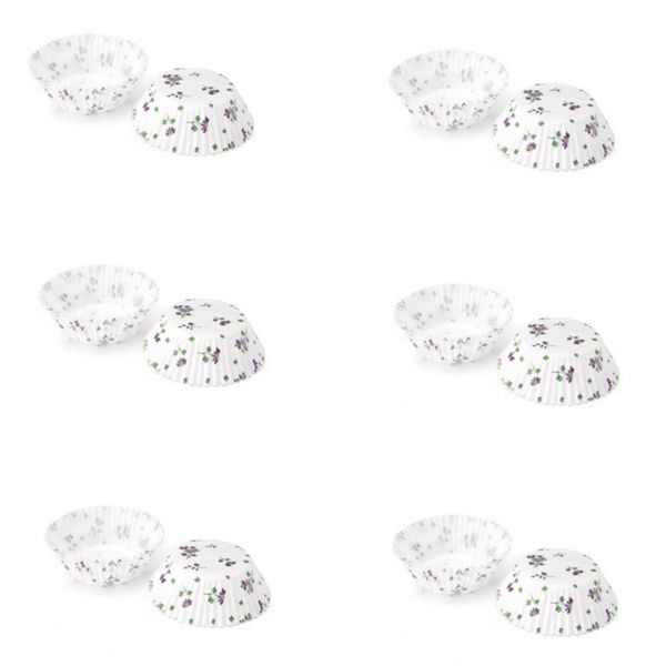 10 x 100pk Eddingtons Small Mini Fairy Cupcake Muffin Cases Purple Flowers
