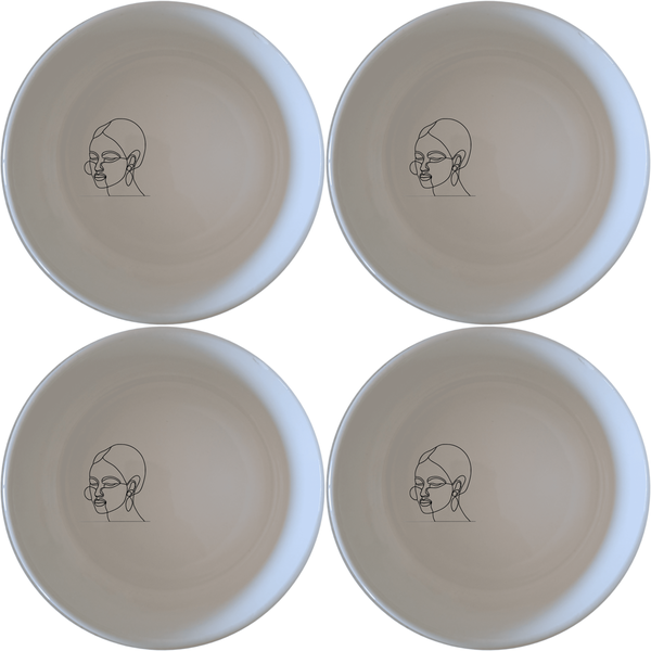 Face of Maasi Young Woman Bowl Set of 4 - Range 1