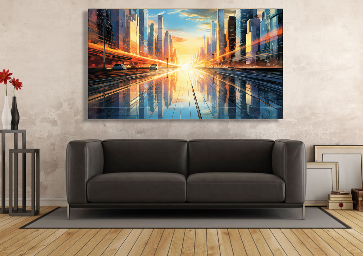 Canvas Wall Art - Skyline Syphony Abstract - IM1134 | Shop Today. Get ...