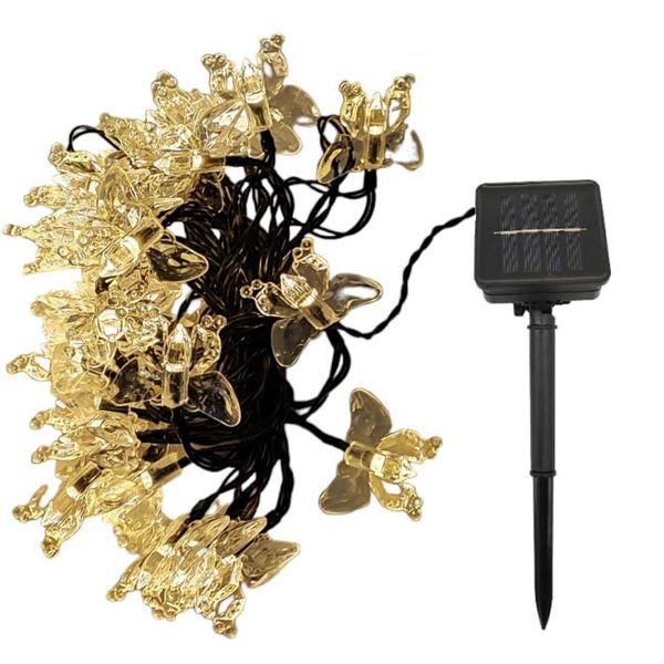 String Of Butterfly Solar Lights 30LED 5m