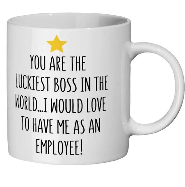 You're The Luckiest Boss Christmas Birthday Gift Mug