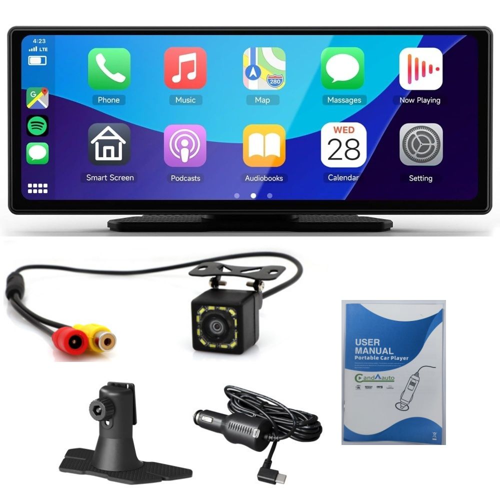10.26" IPS Car Stereo Wireless Car Play Screen to Any Car, Support Carplay