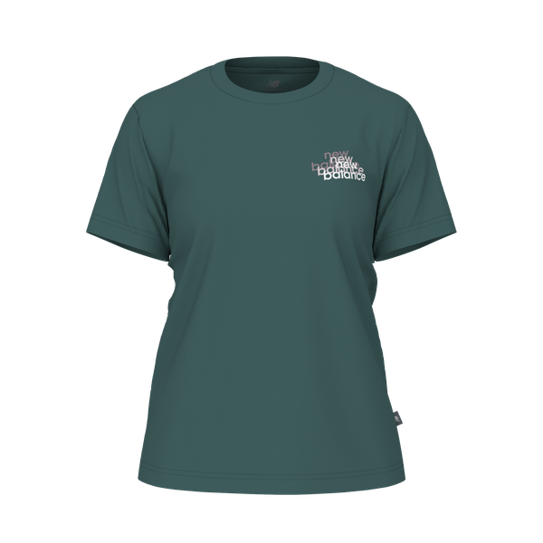 New Balance Women's NB Sport Multi Linear Tee - Green
