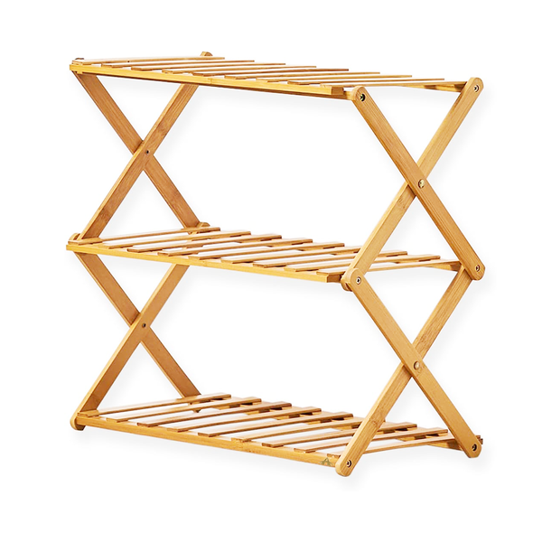 Multifunctional Bamboo Shoe Rack Foldable Shoe Rack Storage Organizer