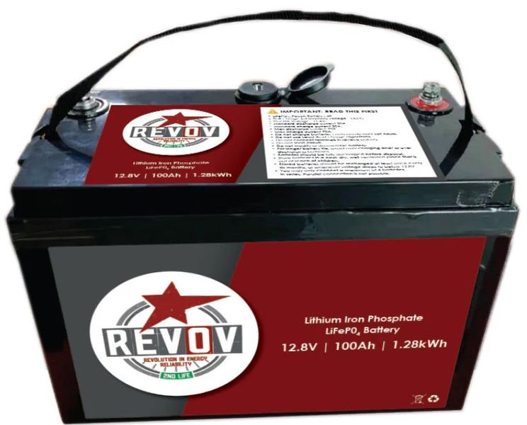 Revov 12v100ah LiFe-12.8v-BTBMS-100-1.3