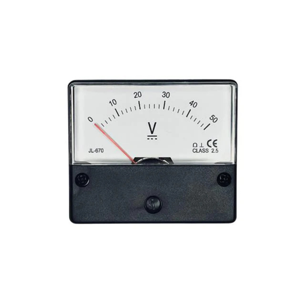PM1 DC Panel Meter 50V 52mm Shank 70x60mm