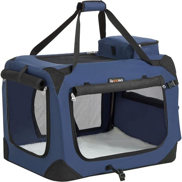 Feandrea Pet Transport Carrier Bag, Dark Blue